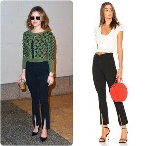 NWT Mother The Insider Slit Ankle Fray in Not Guilty (Black) ASO Lucy Hale 26,27